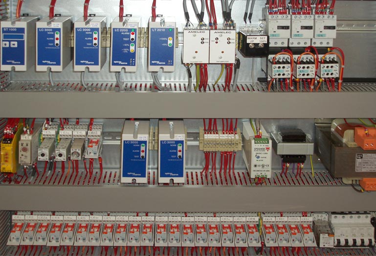 Boiler control panel for a CHP plant.